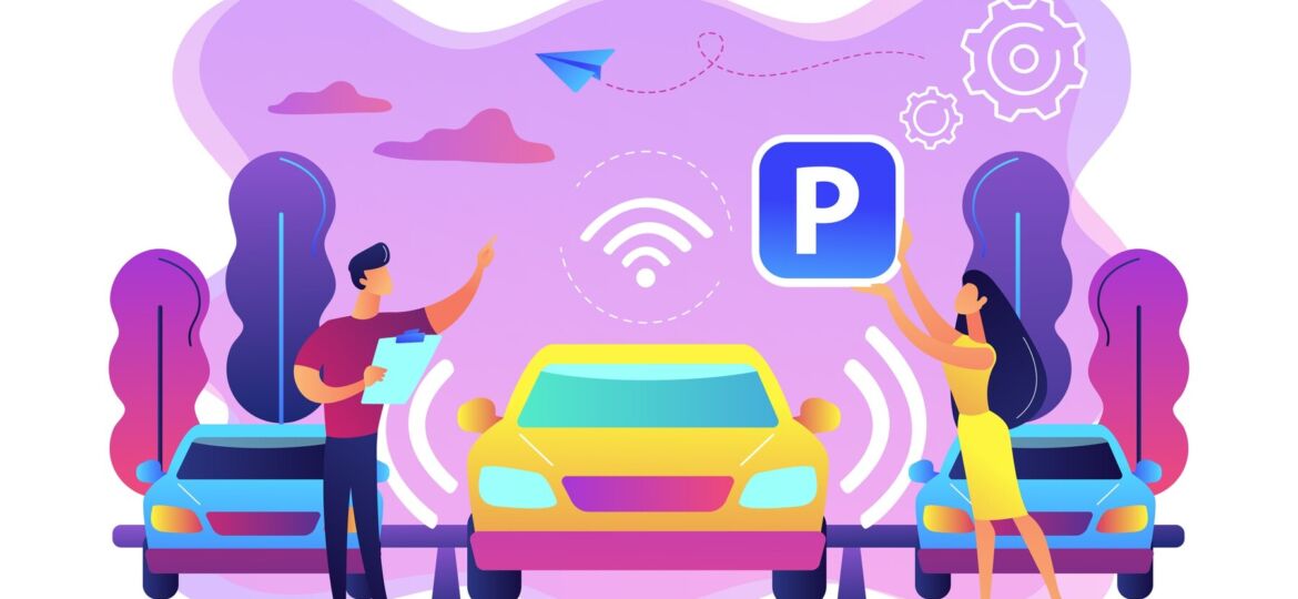self-driving-car-with-sensors-automatically-parked-parking-lot-self-parking-car-system-self-parking-vehicle-smart-parking-technology-concept-bright-vibrant-violet-isolated-illustration_335657-918